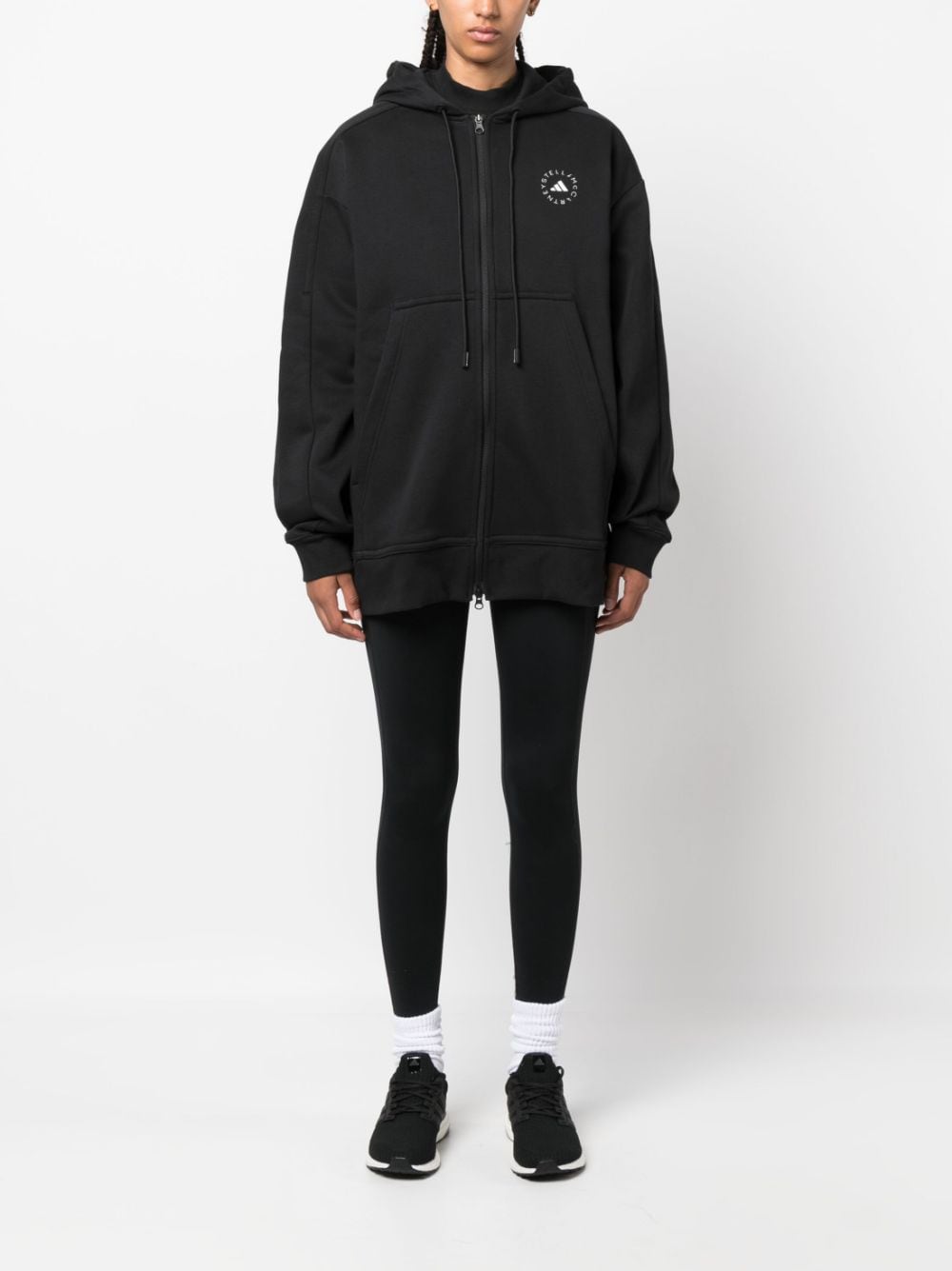 Adidas By Stella Mccartney ADIDAS BY STELLA MCCARTNEY- Logo Organic Cotton Hoodie