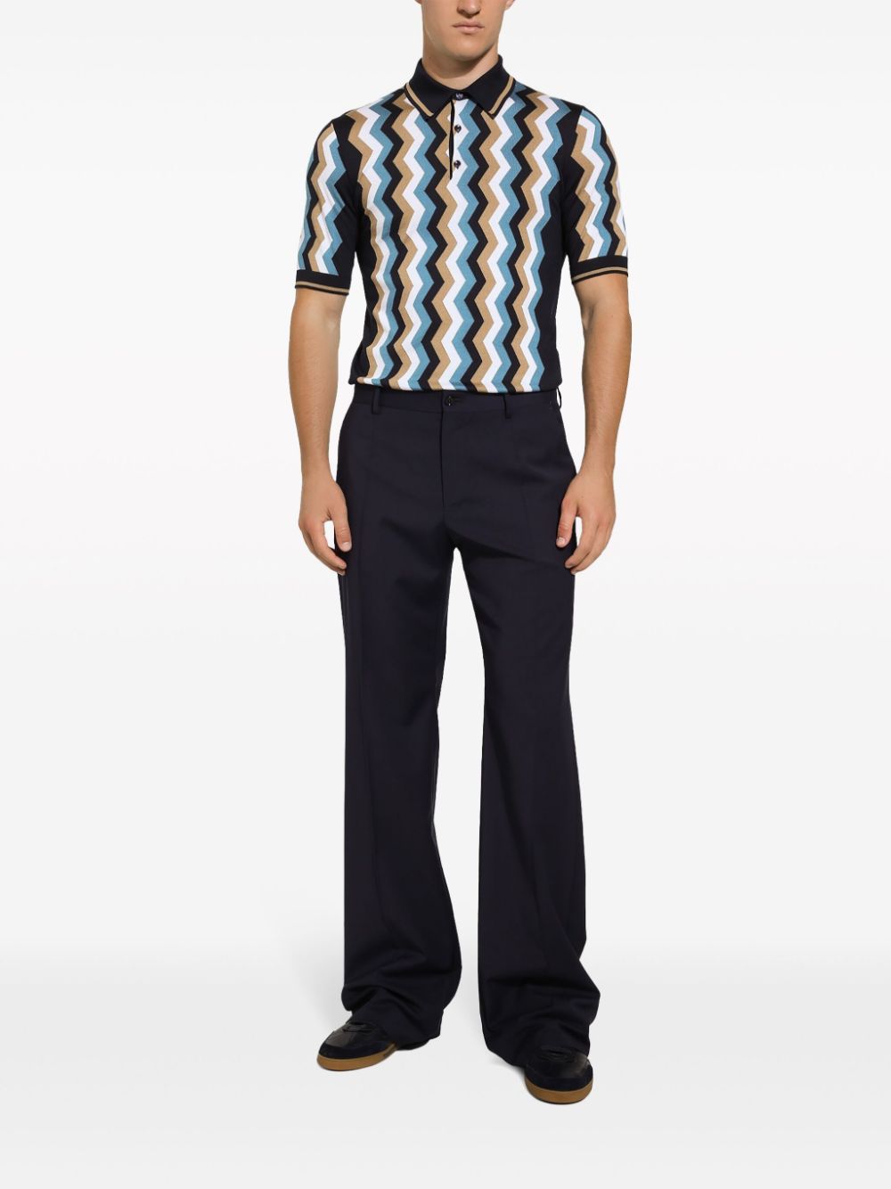 Dolce & Gabbana DOLCE & GABBANA- Silk Polo Shirt