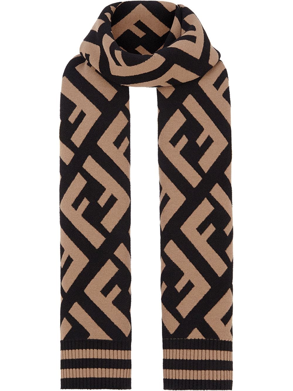 FENDI FENDI- Ff Wool Blend Scarf