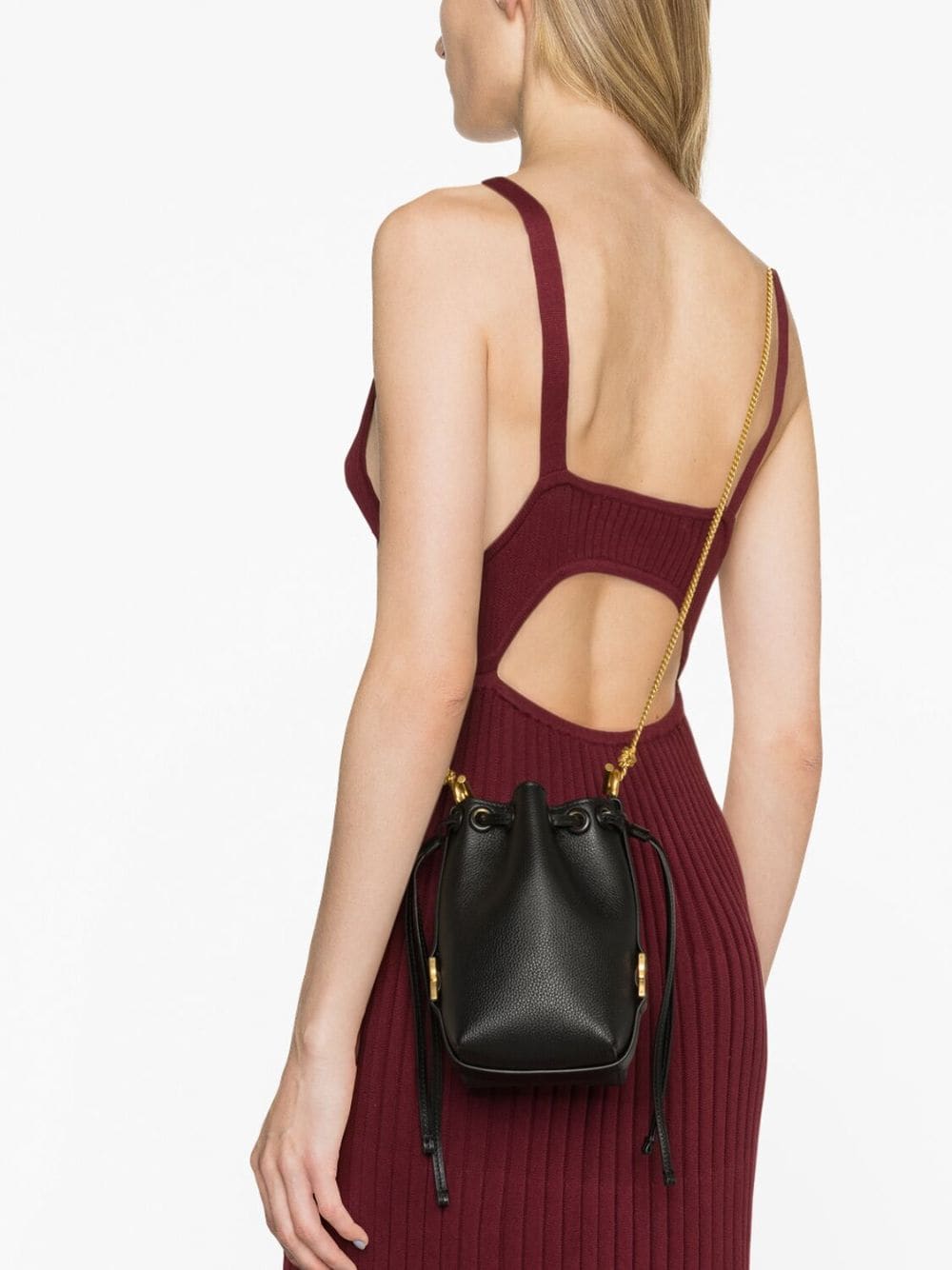 Chloé CHLOÉ- Marcie Small Leather Bucket Bag