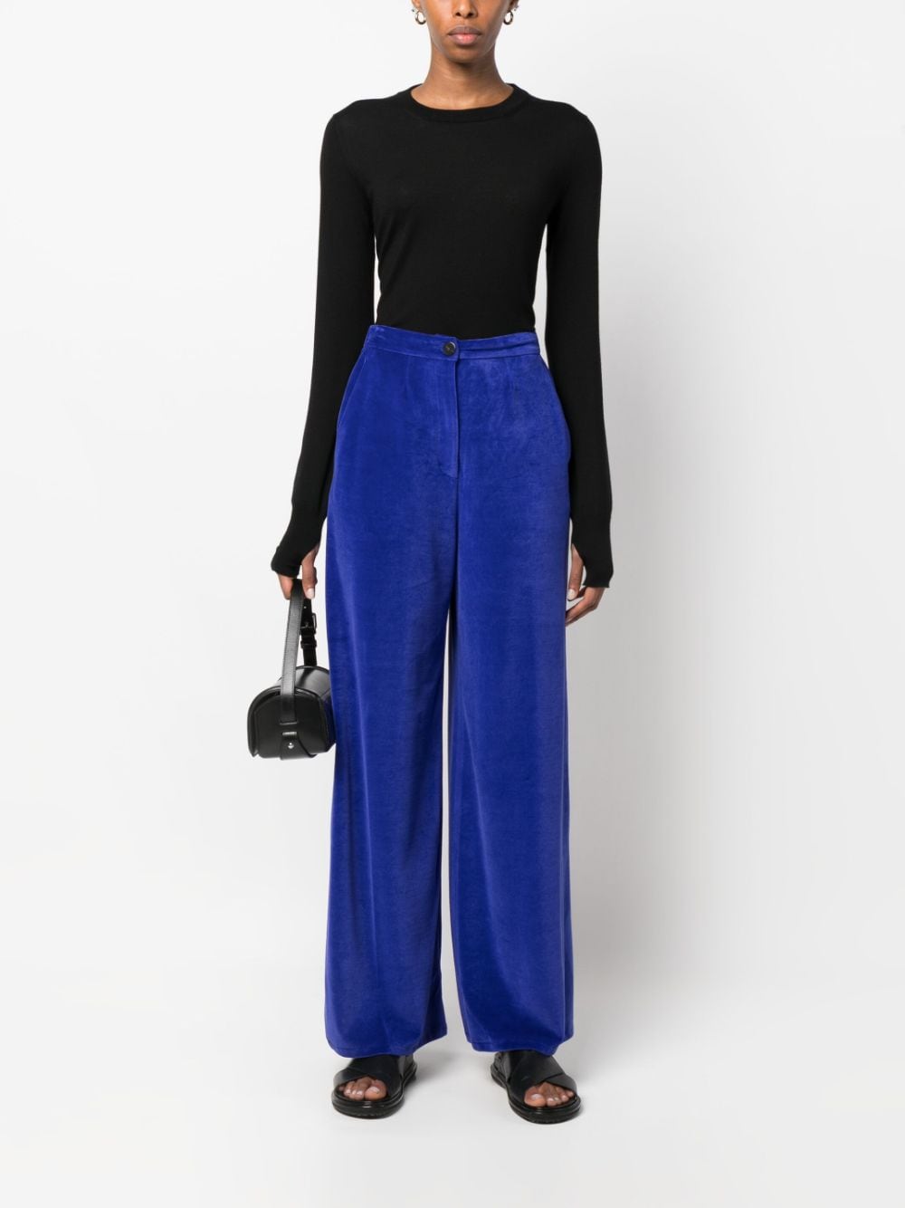 Forte Forte FORTE FORTE- Wide Leg Cotton Chenille Trousers