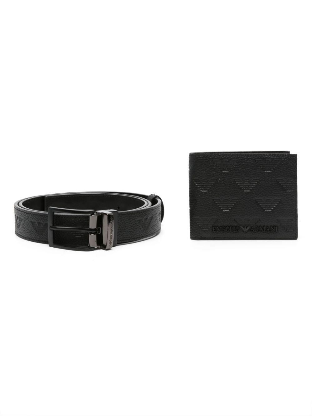 Emporio Armani EMPORIO ARMANI- Belt And Wallet Leather Set