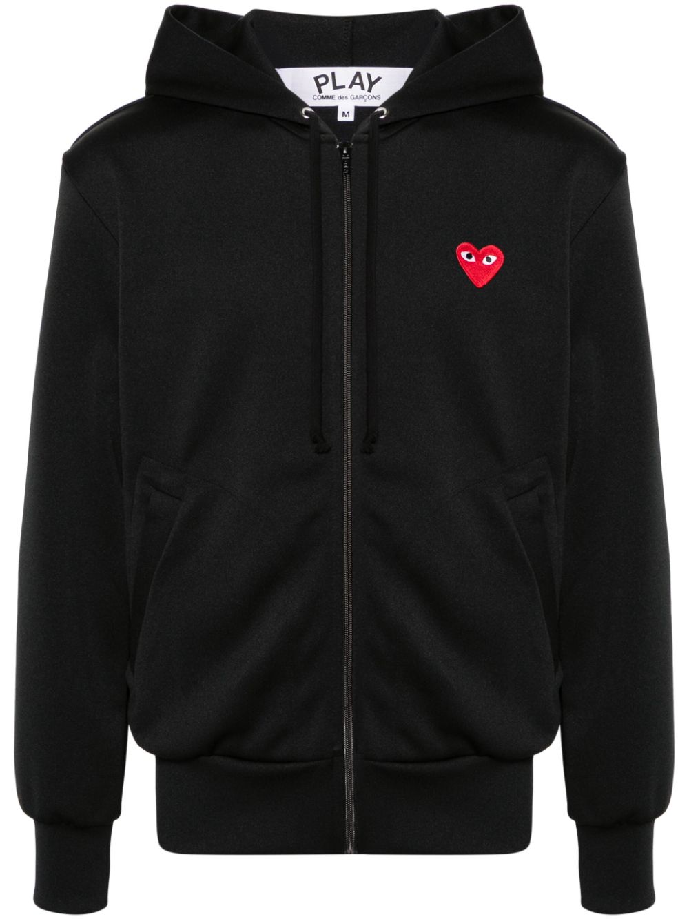 Comme Des Garçons Play COMME DES GARCONS PLAY- Logo Zipped Cotton Hoodie