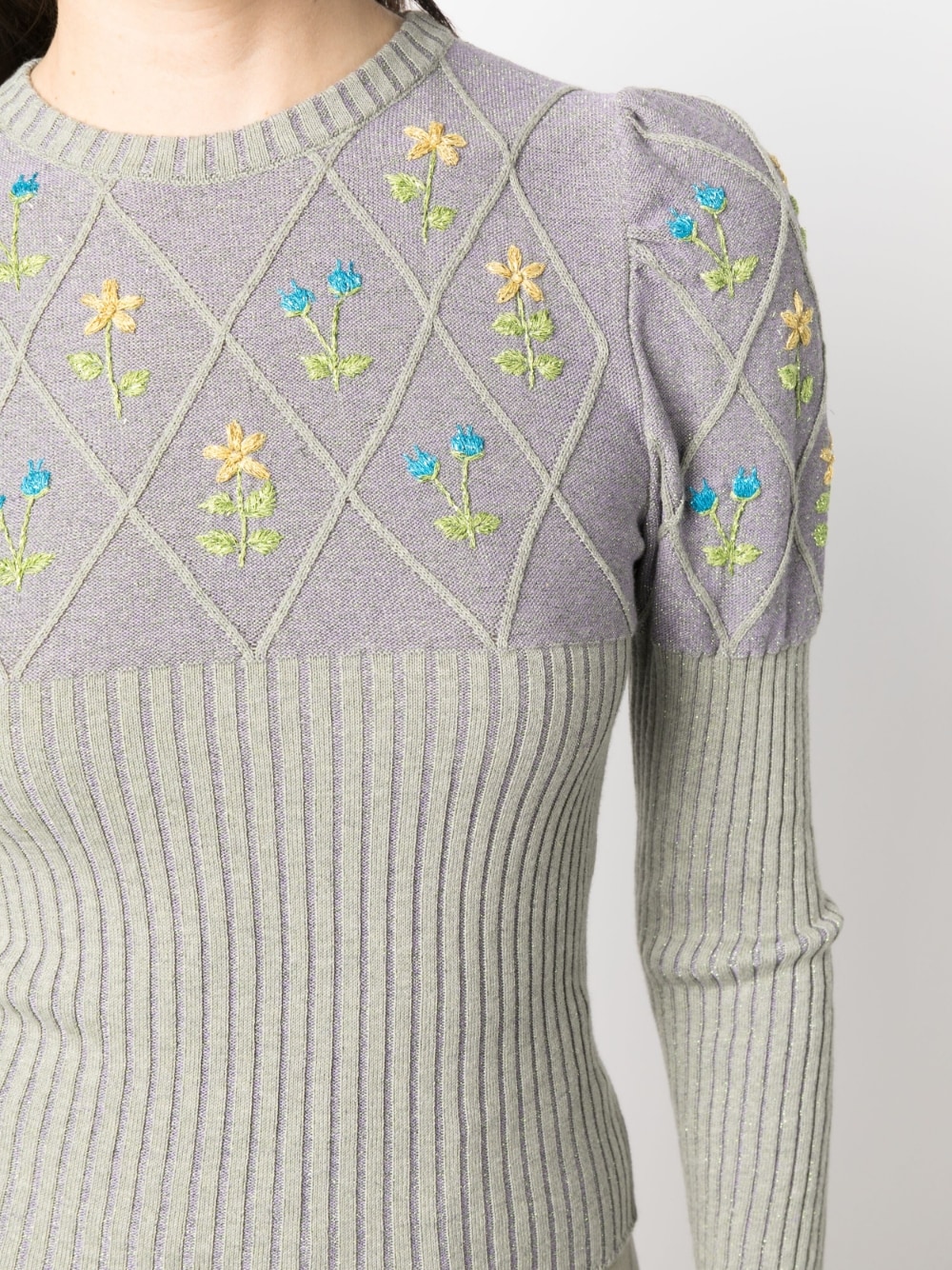 Cormio CORMIO- Embroidered Glitter-cotton T-shirt