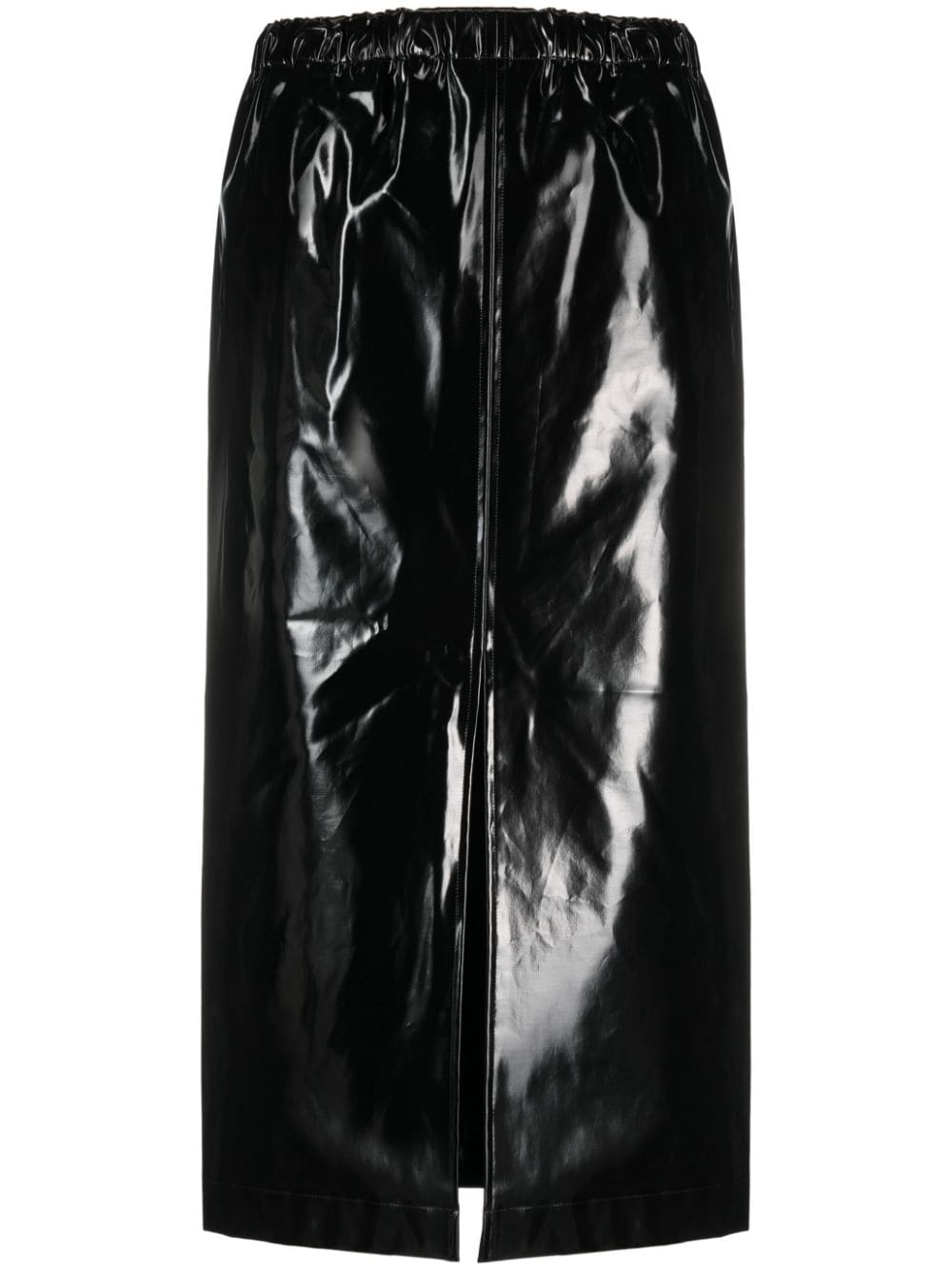 Maison Margiela MAISON MARGIELA- Faux Leather Midi Skirt