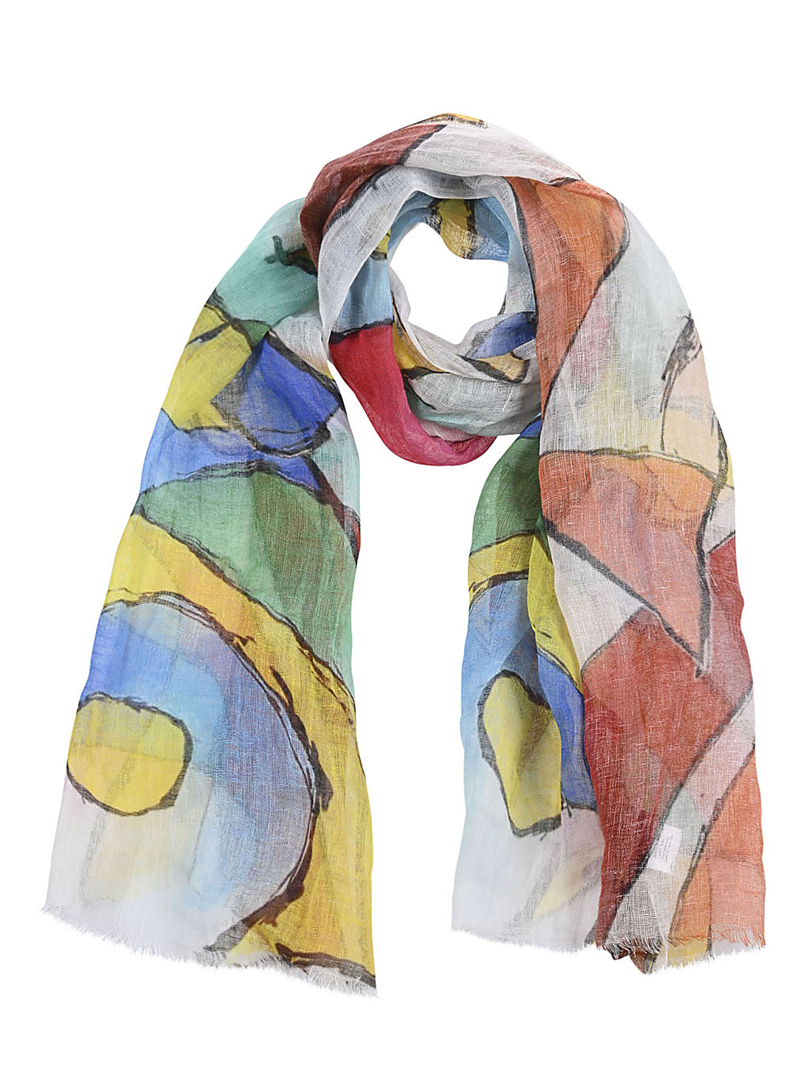 Patchouli PATCHOULI- Linen Printed Stole