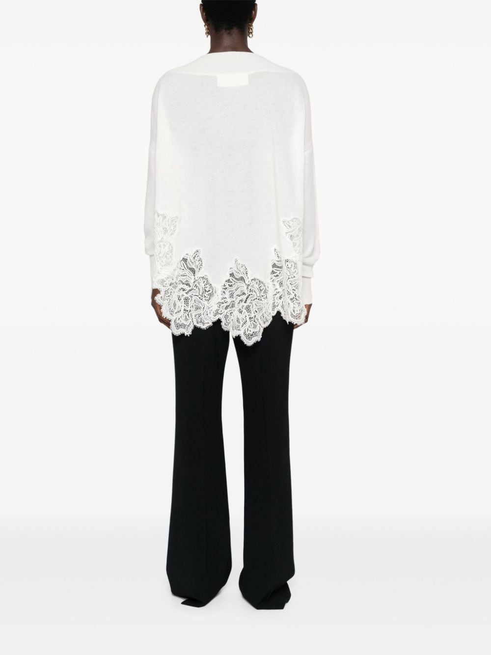 Ermanno Scervino ERMANNO SCERVINO- Embroidered Wool Boat Neck Sweater