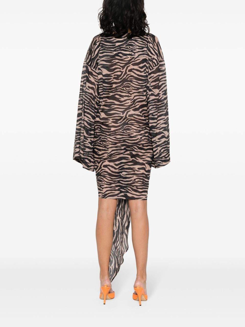 The Attico THE ATTICO- Zebra Print Mini Dress