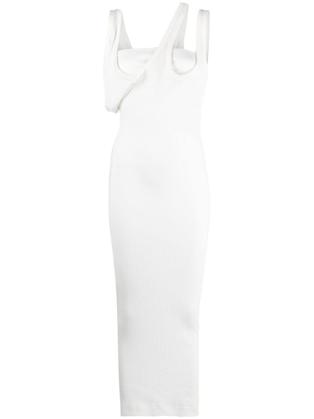 The Attico THE ATTICO- Ribbed Jersey Midi Dress - Runway