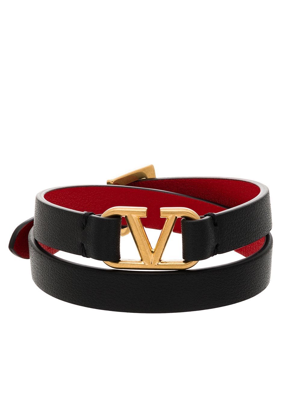 VALENTINO GARAVANI VALENTINO GARAVANI- Vlogo Signature Leather Bracelet