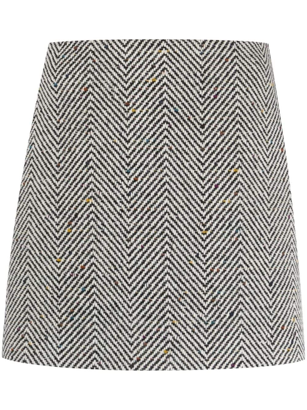 Ermanno Scervino ERMANNO SCERVINO- Printed Wool Mini Skirt