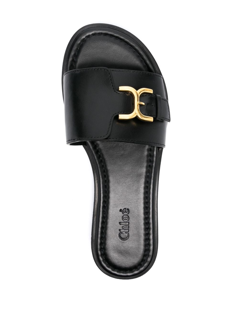 Chloé CHLOÉ- Marcie Leather Flat Sandals