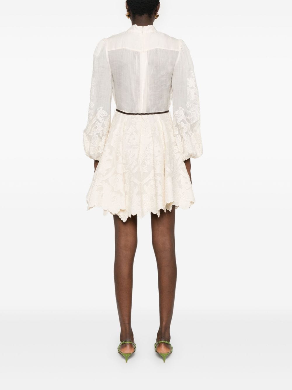 Zimmermann ZIMMERMANN- Embroidered Linen Mini Dress