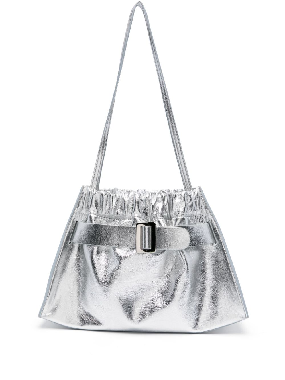 Boyy BOYY- Scrunchy Satchel Metallic Leather Shoulder Bag