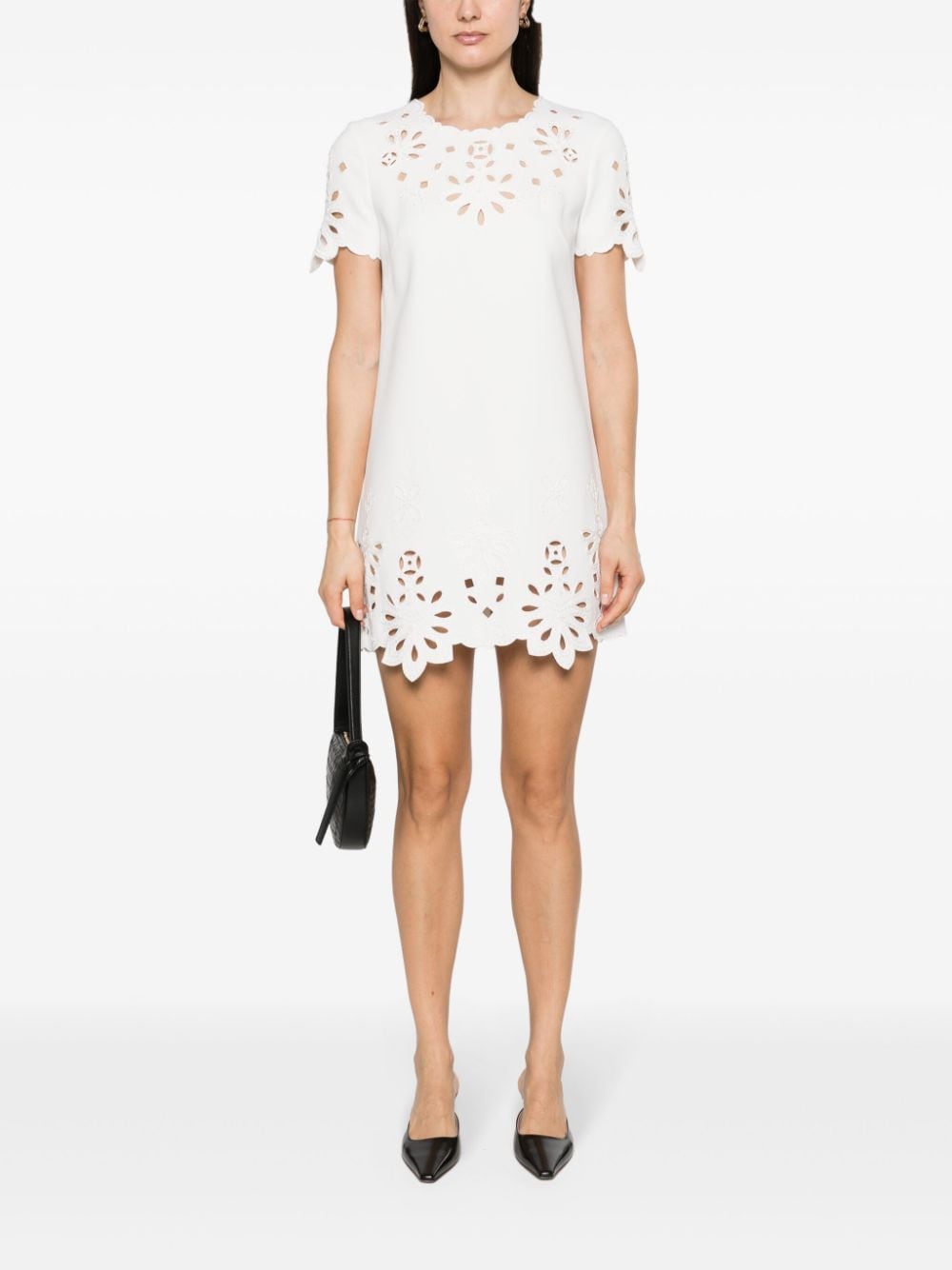 Ermanno Scervino ERMANNO SCERVINO- Embroidered Cotton Short Dress