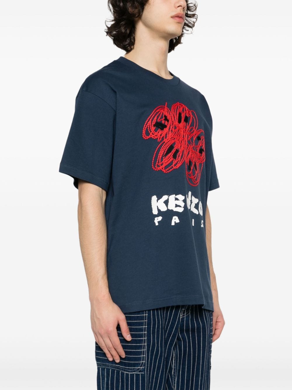 Kenzo KENZO- Drawn Varsity Cotton T-shirt