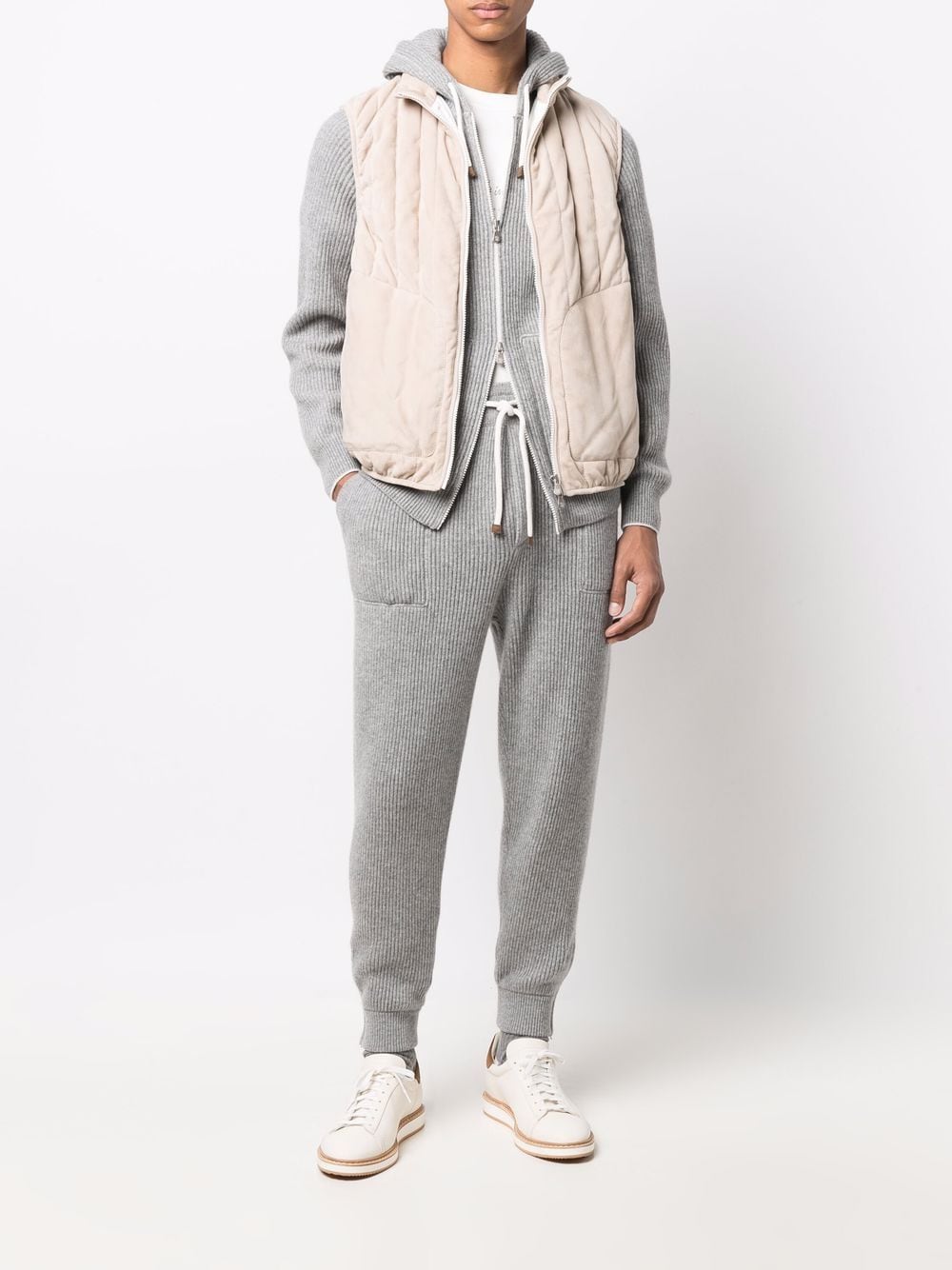 Brunello Cucinelli BRUNELLO CUCINELLI- Cashmere Zipped Hoodie