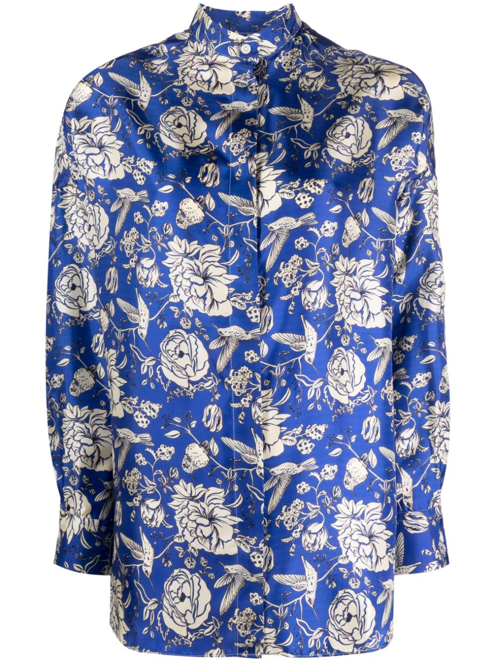 Destin DESTIN- Floral Print Silk Shirt