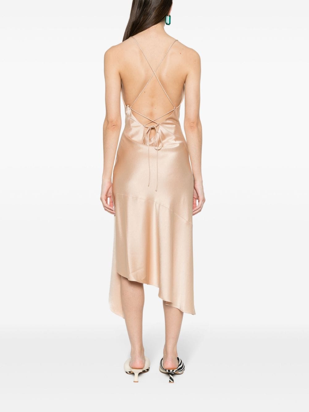  ALICE+OLIVIA- Satin Asymmetric Dress