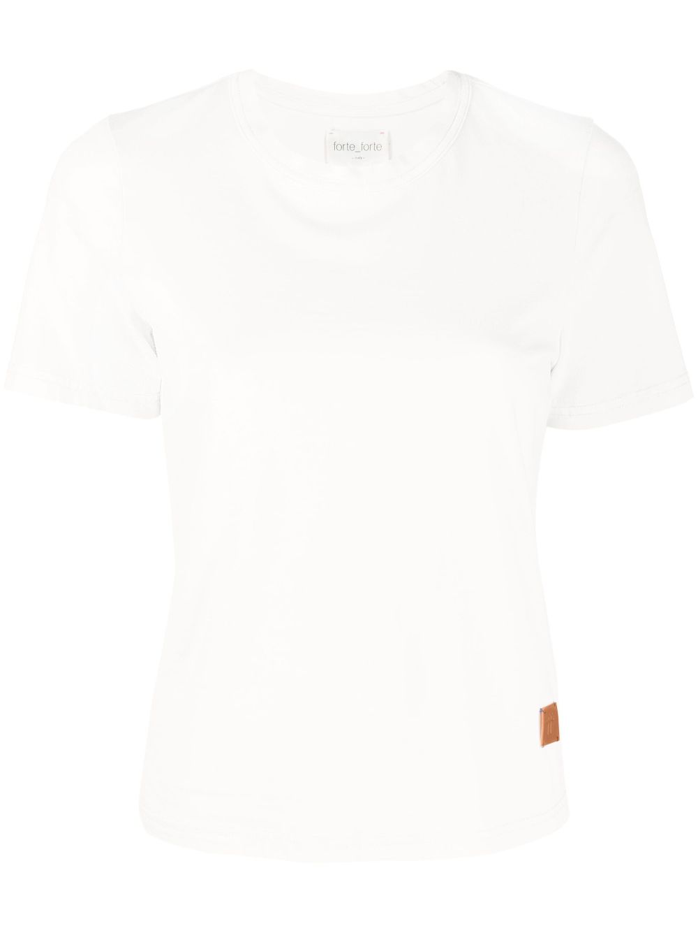 Forte Forte FORTE FORTE- Embroidered Slim Fit Organic Cotton T-shirt