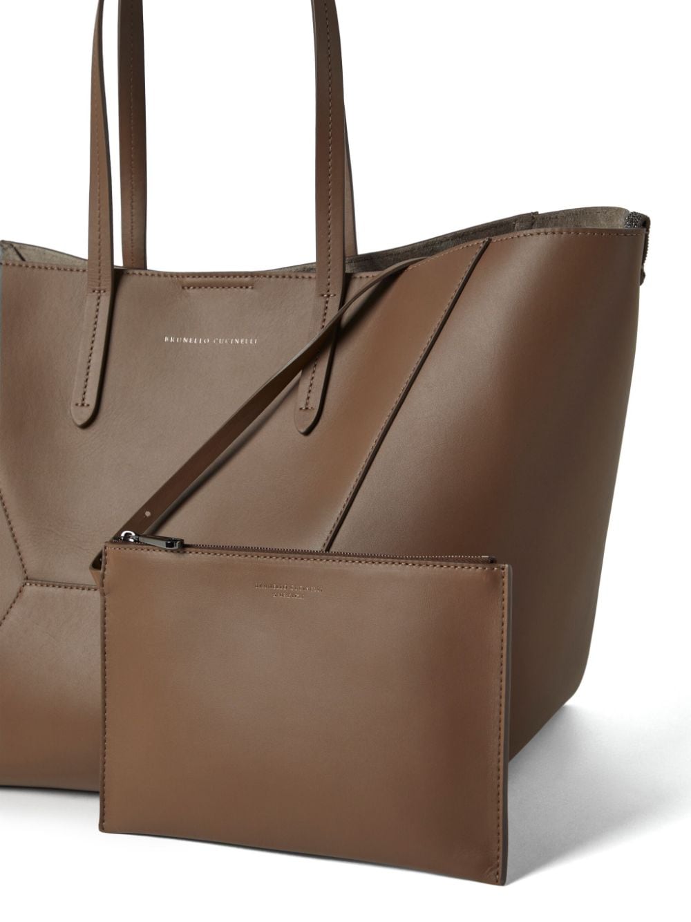 Brunello Cucinelli BRUNELLO CUCINELLI- Leather Shopping Bag