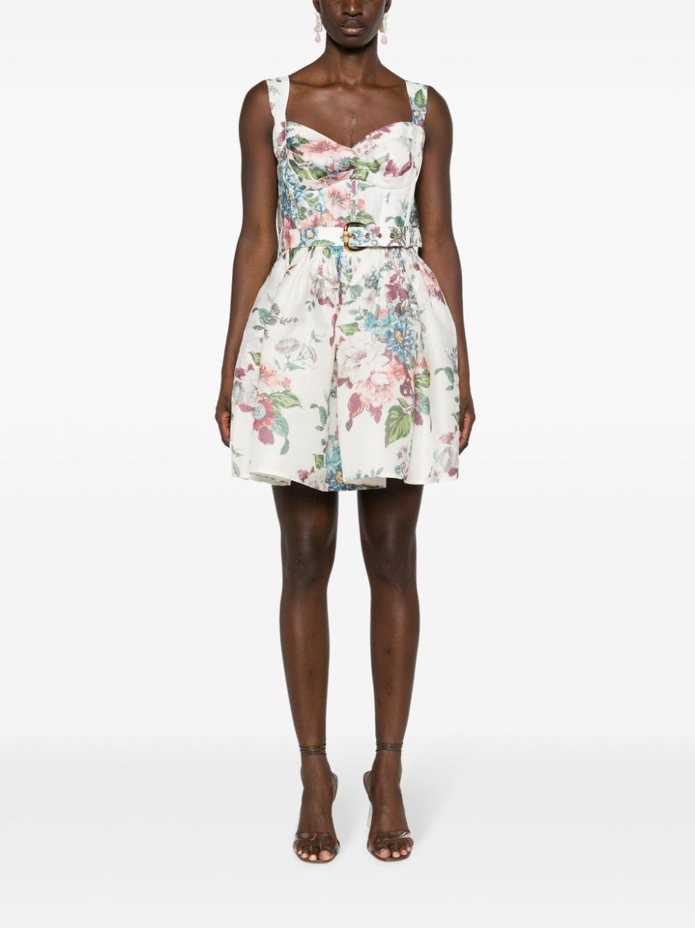 Zimmermann ZIMMERMANN- Floral Print Linen And Silk Blend Mini Dress