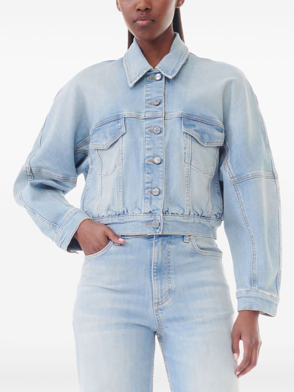 Ganni GANNI- Denim Bomber Jacket