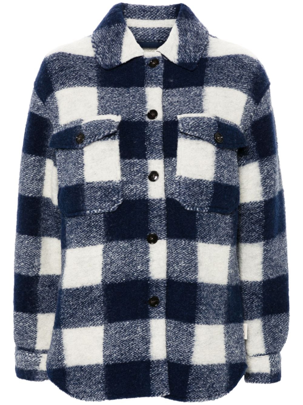 Woolrich WOOLRICH- Check Motif Wool Blend Overshirt