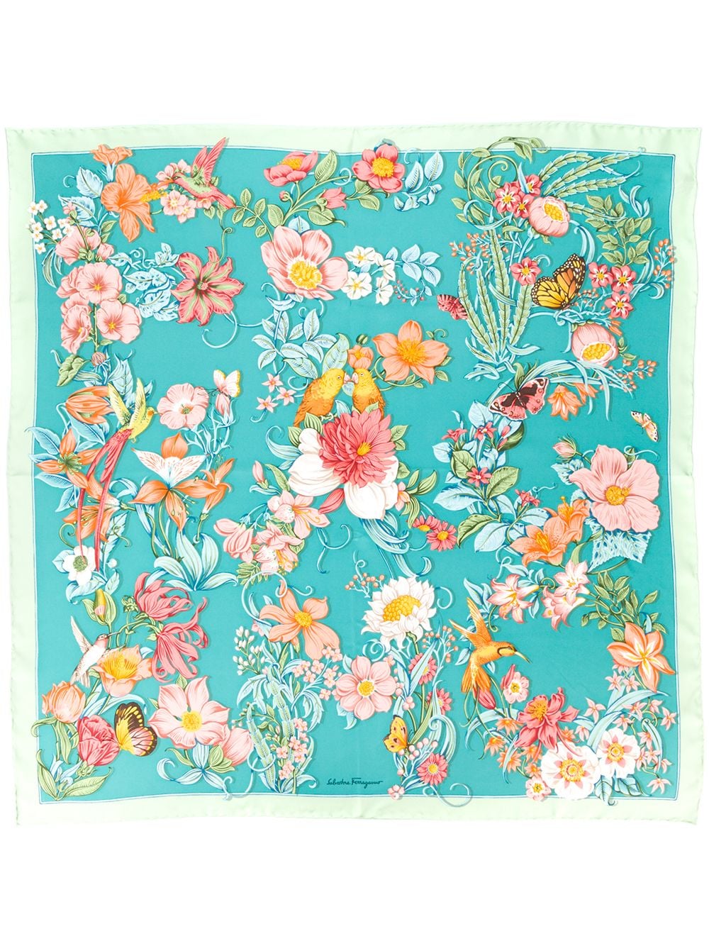 Ferragamo FERRAGAMO- Printed Silk Foulard