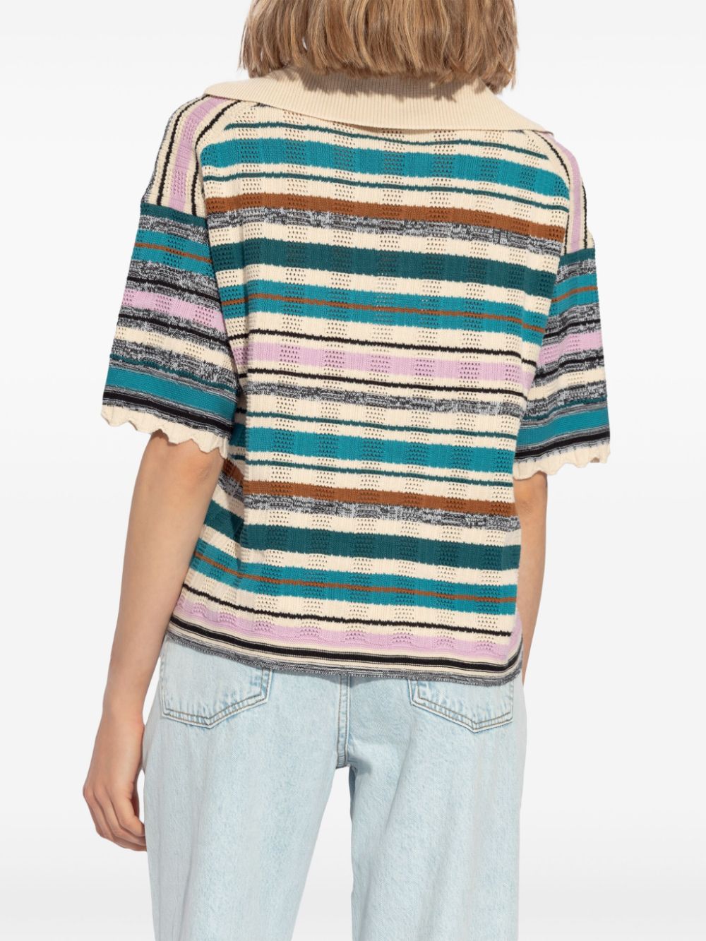 Ps Paul Smith PS PAUL SMITH- Striped Knit Polo Shirt