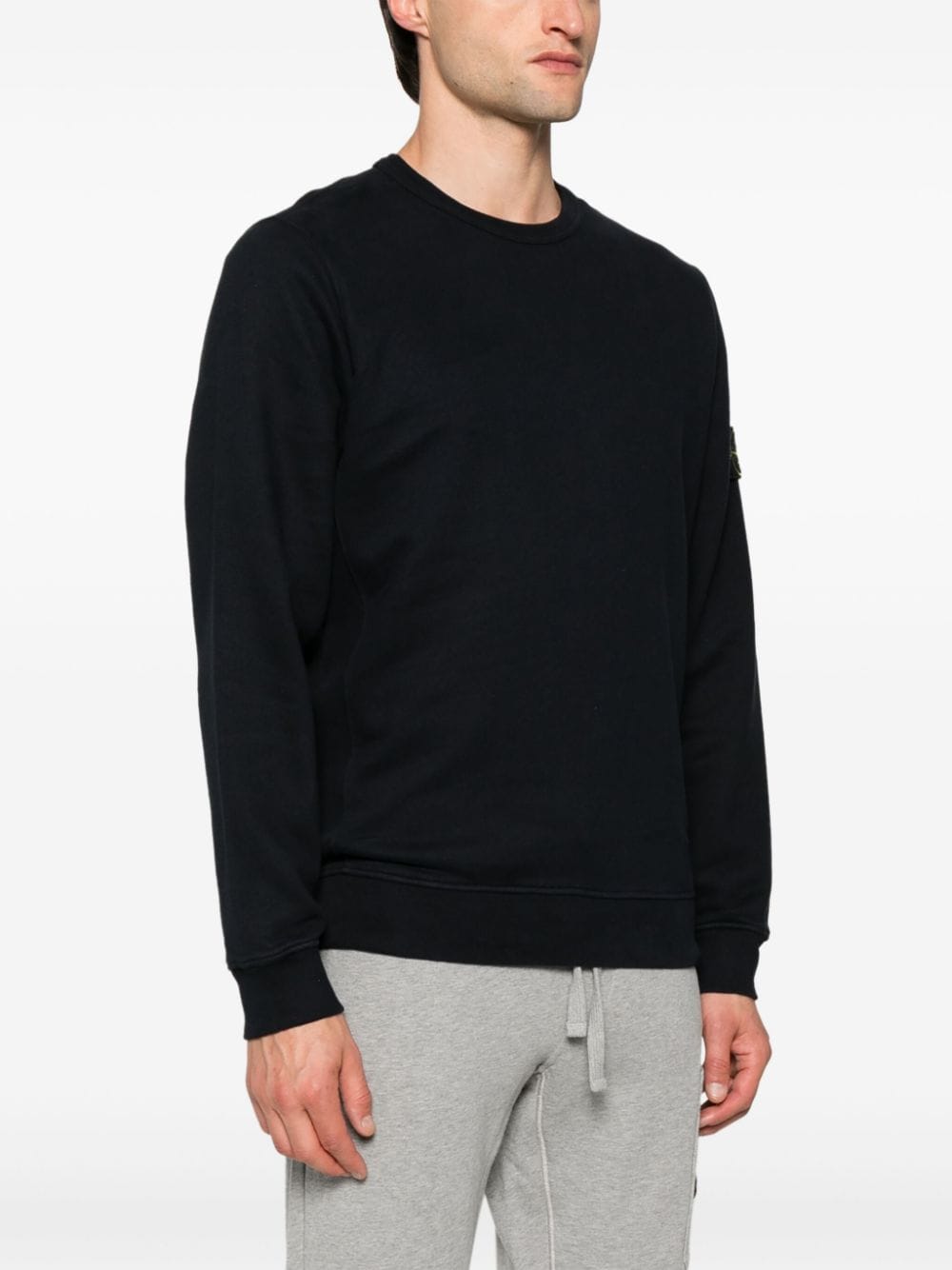 Stone Island STONE ISLAND- Logo Cotton Crewneck Sweatshirt