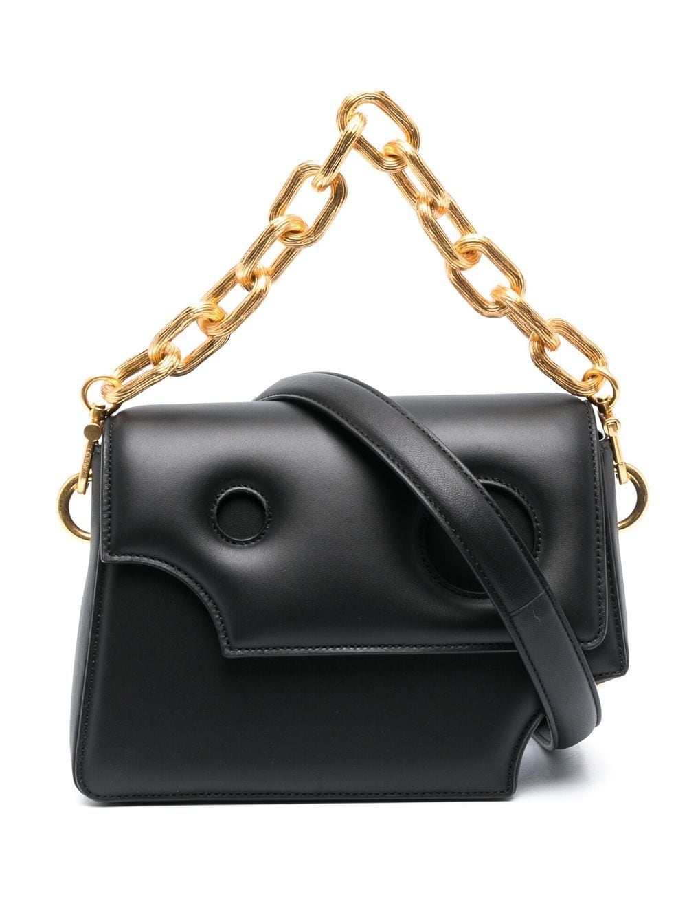 OFF-WHITE OFF-WHITE- Burrow Leather Shoulder Bag