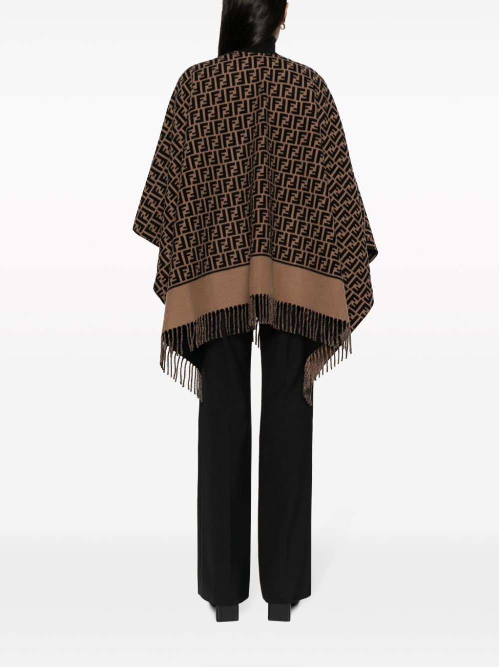 FENDI FENDI- Ff Wool And Cashmere Poncho