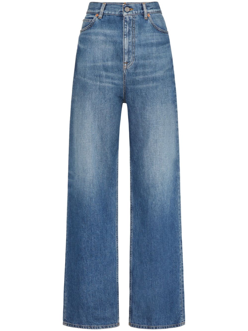 Valentino VALENTINO- Wide-leg Denim Cotton Jeans