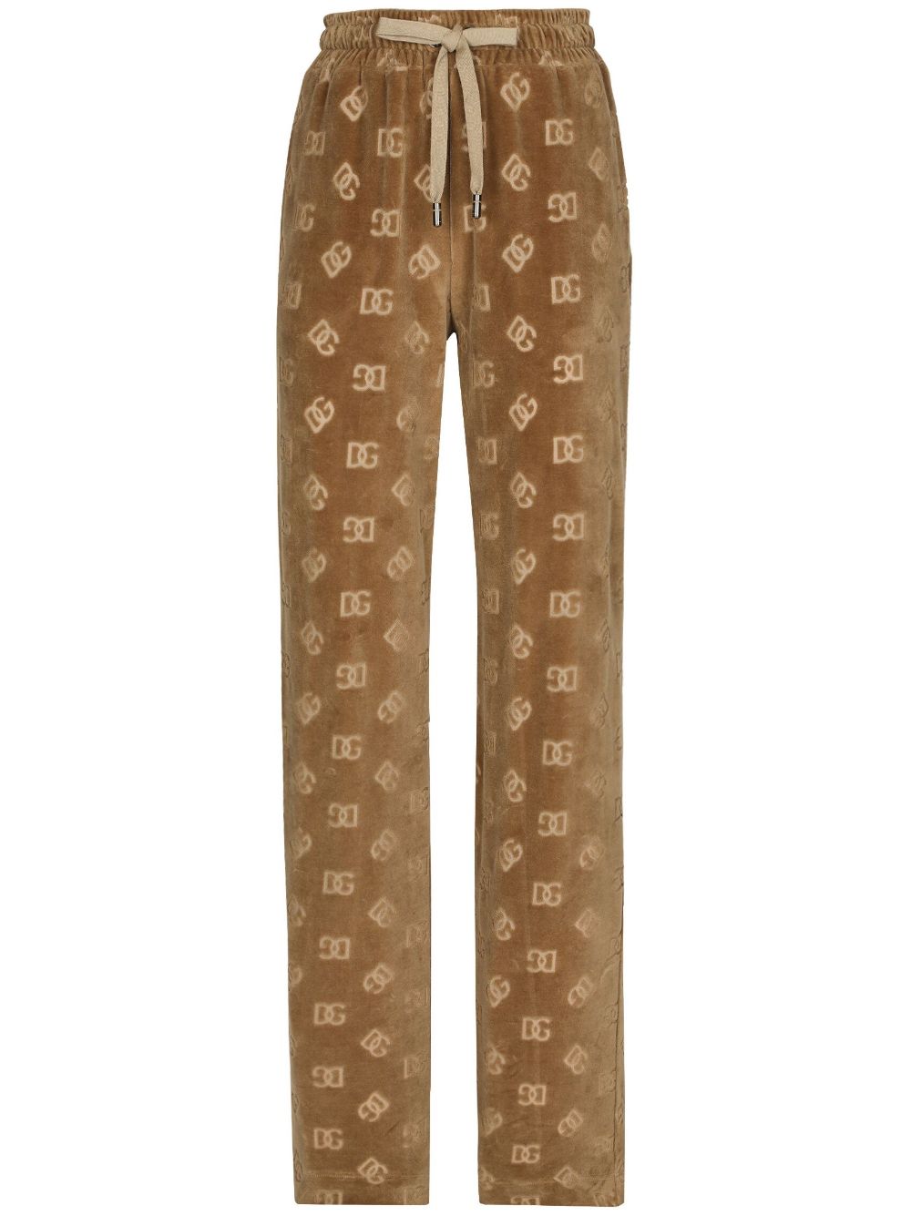 Dolce & Gabbana DOLCE & GABBANA- Allover Logo Cotton Trousers