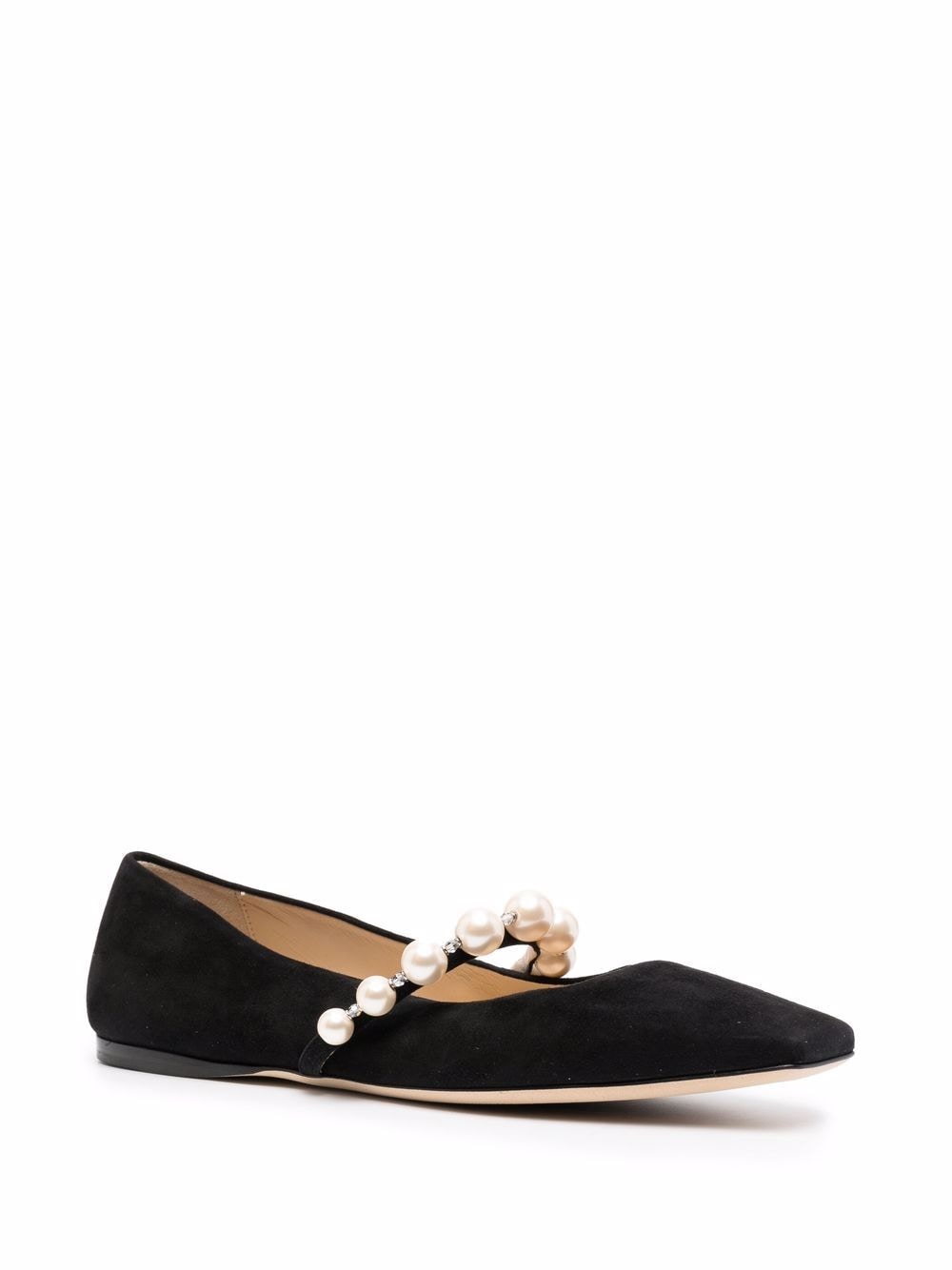 Jimmy Choo JIMMY CHOO- Ade Suede Leather Ballet Flats