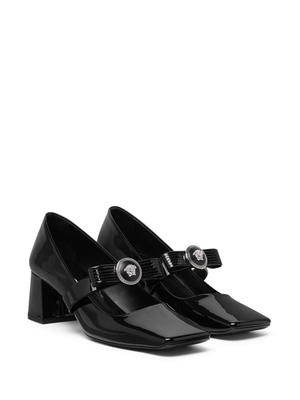 Versace VERSACE- Gianni Ribbon Patent Leather Pumps