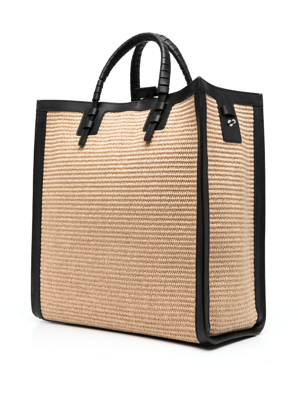 Casadei CASADEI- Beauriva Raffia And Leather Tote Bag