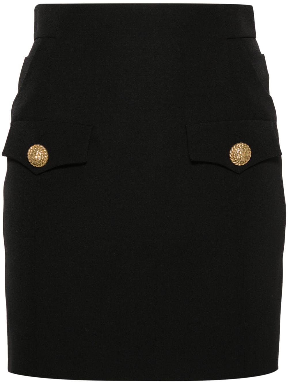 Balmain BALMAIN- Buttoned Wool Mini Skirt