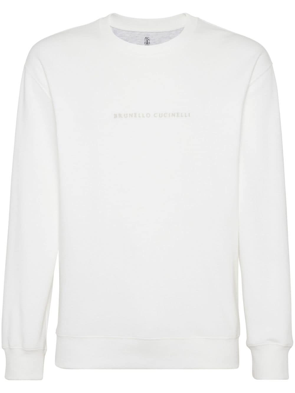 Brunello Cucinelli BRUNELLO CUCINELLI- Cotton Sweater With Embroidered Logo