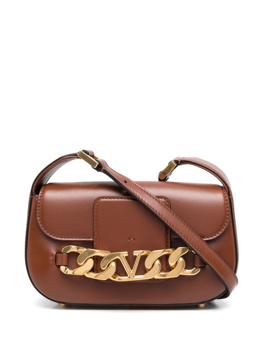 VALENTINO GARAVANI VALENTINO GARAVANI- Vlogo Chain Small Leather Shoulder Bag