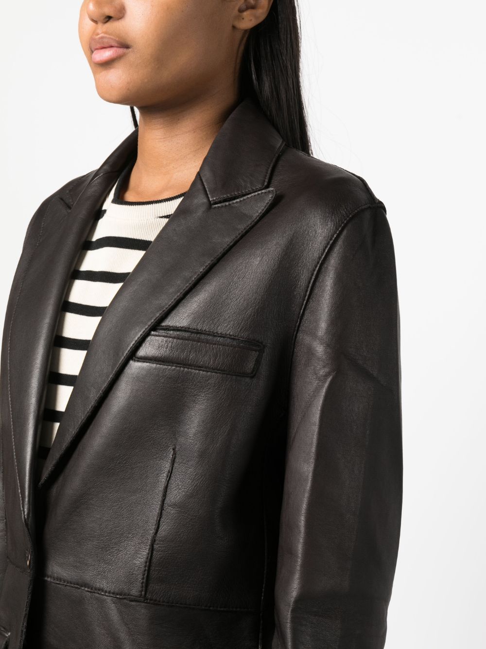 Parosh PAROSH- Leather Blazer Jacket