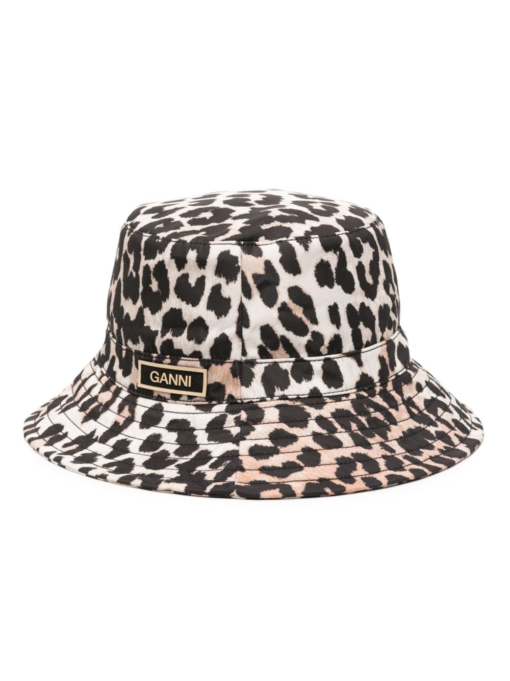 Ganni GANNI- Leopard Print Bucket Hat