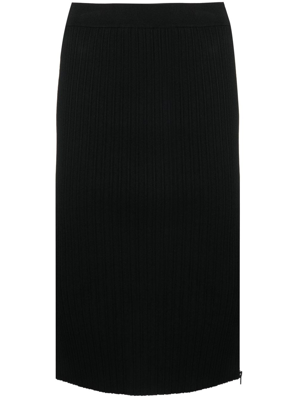 Tom Ford TOM FORD- Zipped Ribbed Silk Skirt