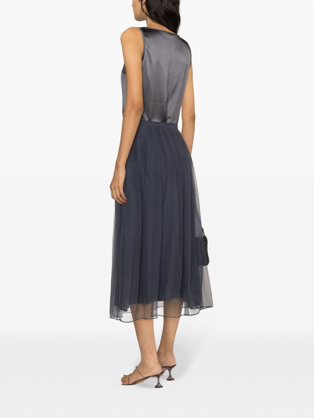 Brunello Cucinelli BRUNELLO CUCINELLI- Pleated Silk Skirt