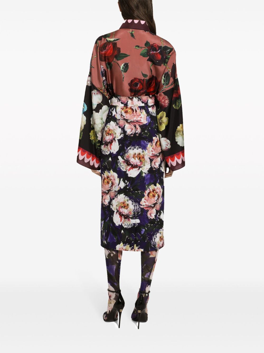 Dolce & Gabbana DOLCE & GABBANA- Flower Print Silk Shirt