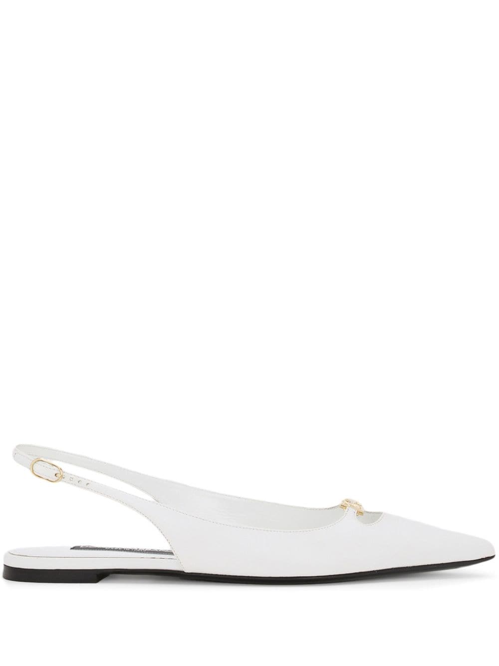 Dolce & Gabbana DOLCE & GABBANA- Leather Slingback Flats