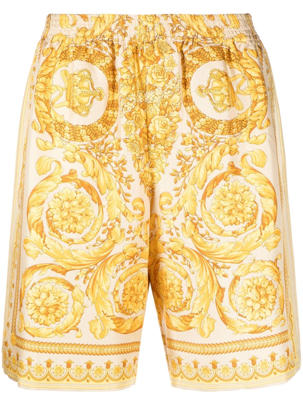 Versace VERSACE- Barocco Print Silk Shorts