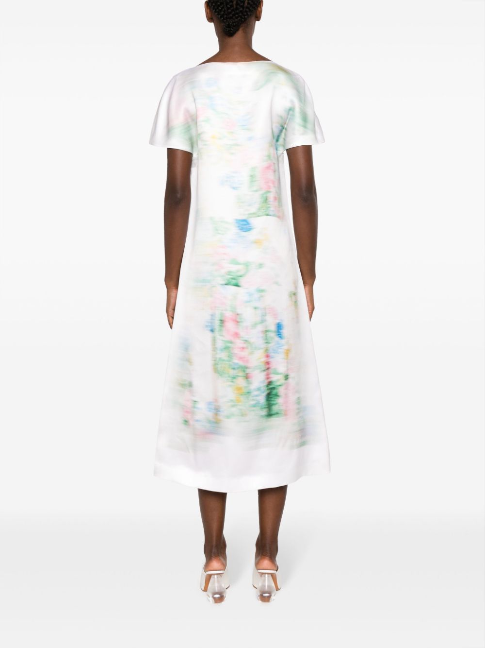 Loewe LOEWE- Blurred Print Midi Dress