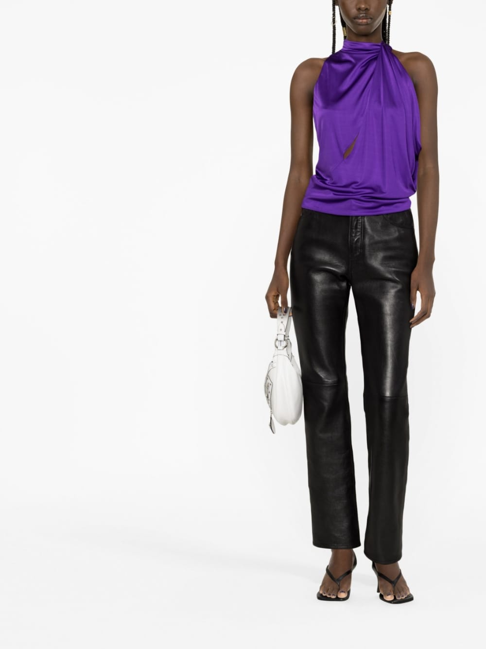 Versace VERSACE- Draped Cut-out Blouse